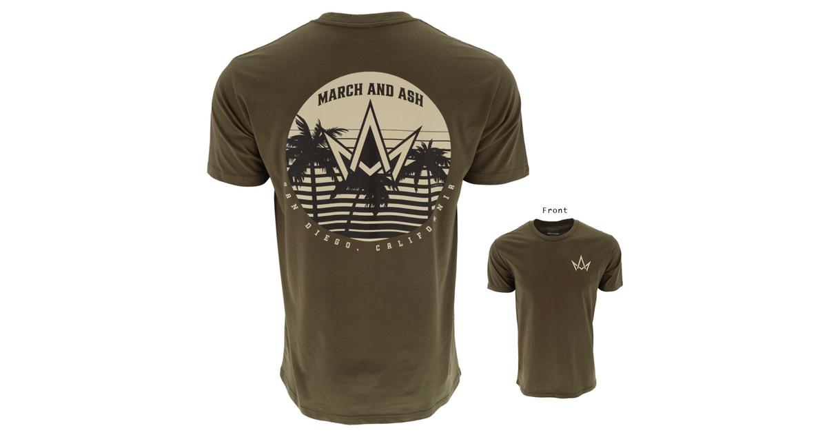 Unisex Green Crown and Palm Trees Tee