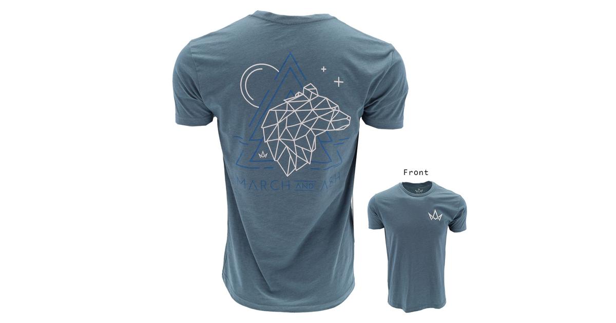 Unisex Indigo Mountain Bear Tee