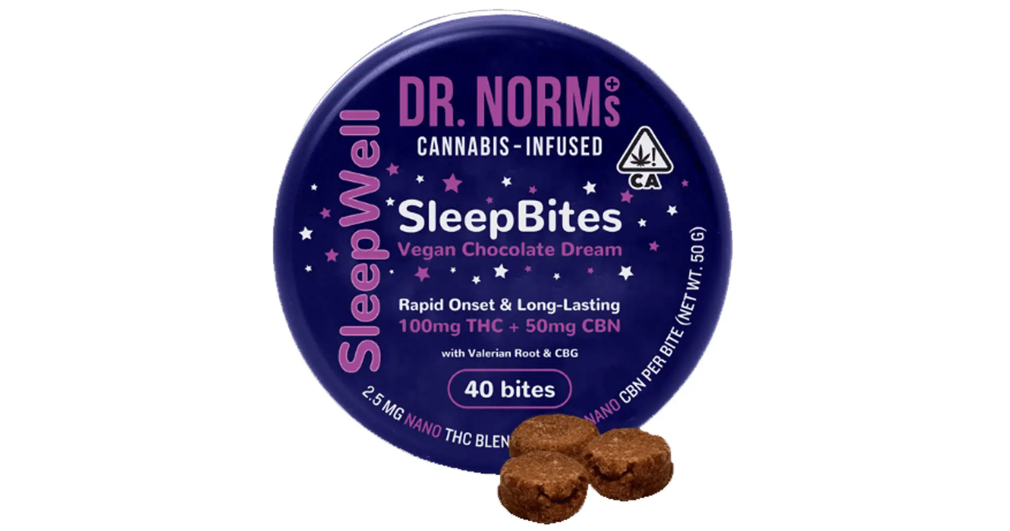 Sleepwell Vegan Chocolate Dream CBN Brownie Sleep Bites
