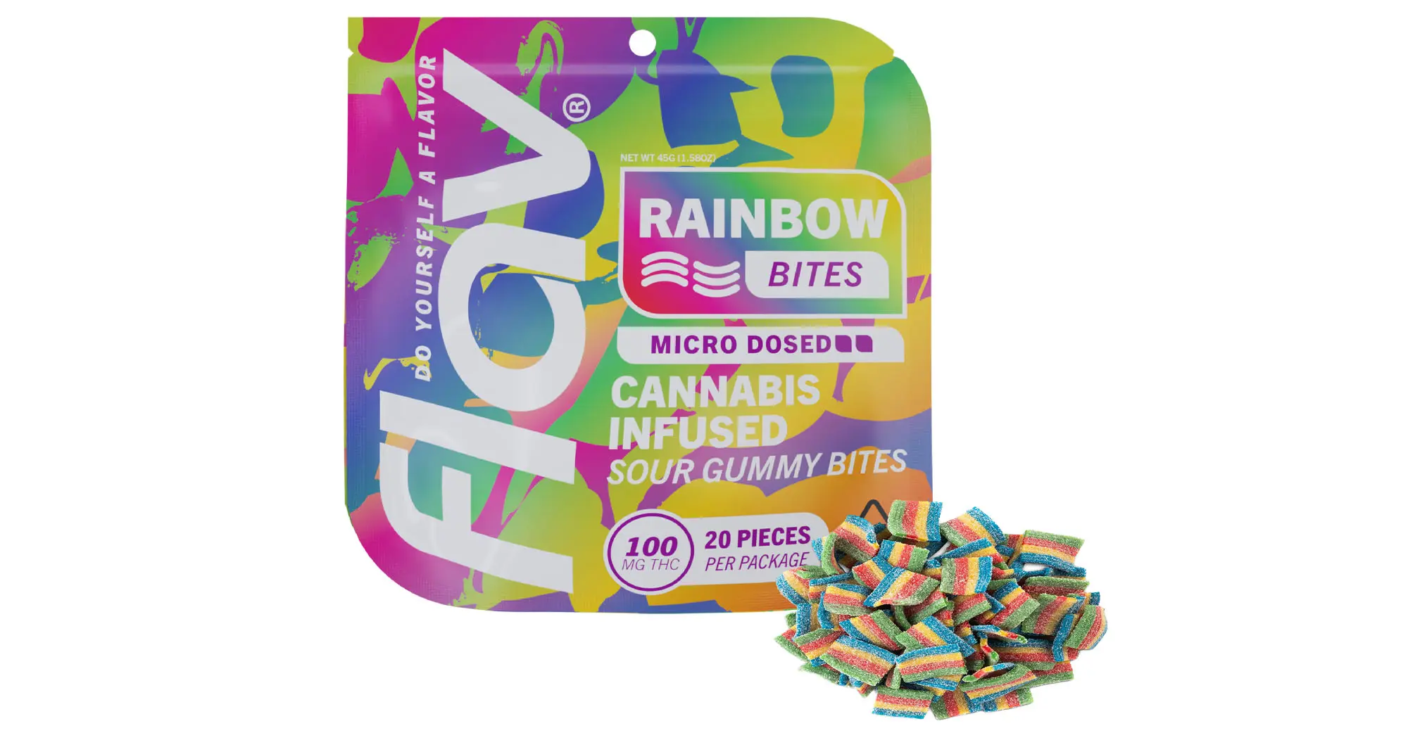 Rainbow THC Bites