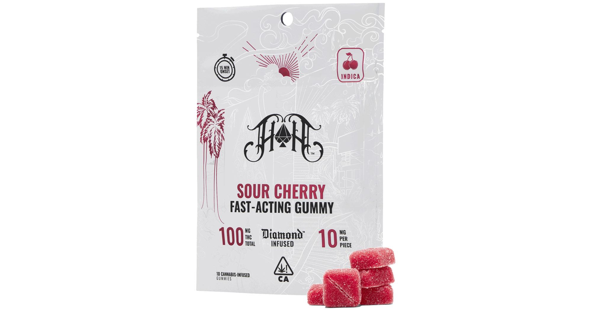 Sour Cherry Diamond Infused Fast Acting Gummies