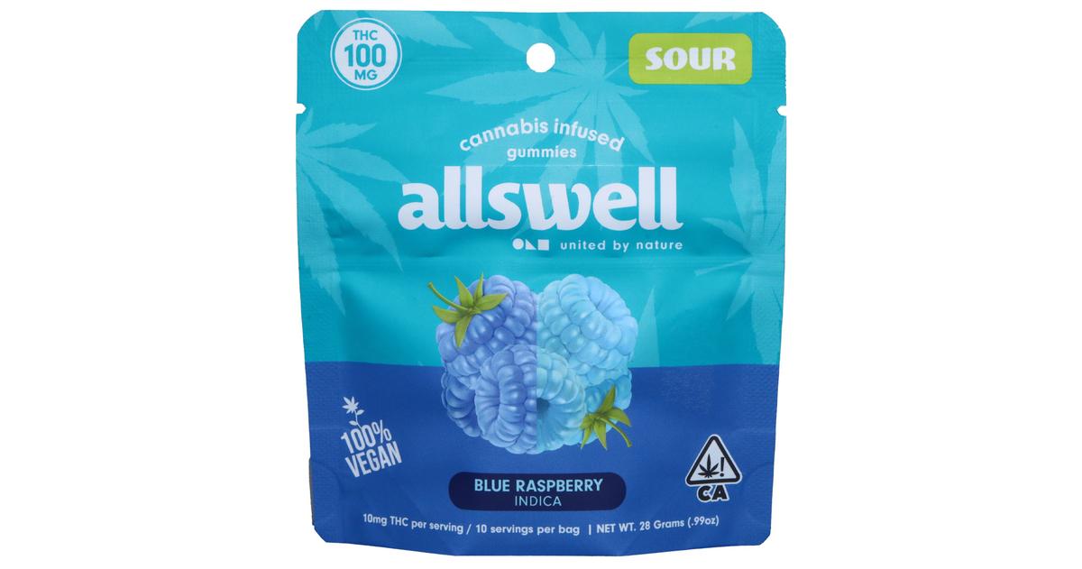 Sour Blue Raspberry Gummies