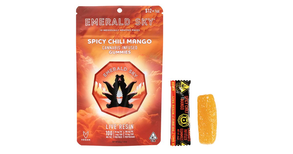 Spicy Chili Mango 10:1 THC:CBD Live Resin Gummies