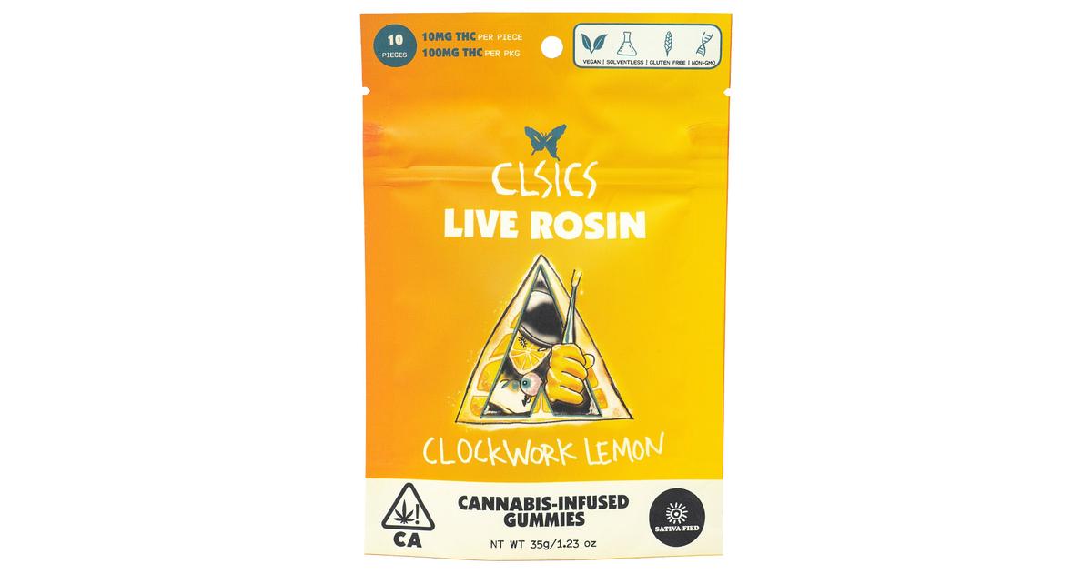 Clockwork Lemon Sativa Rosin Gummies