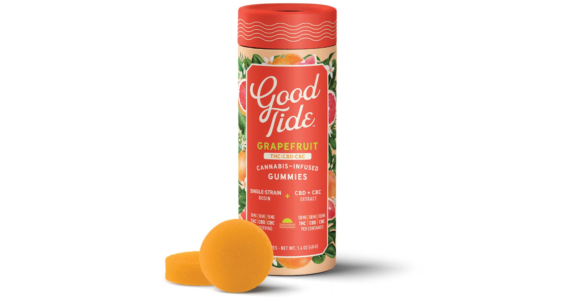 Grapefruit 1:1:1 THC:CBD:CBC Rosin Gummies