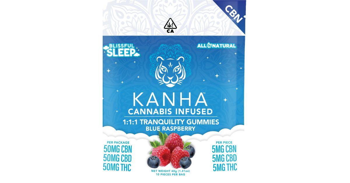 Blue Raspberry 1:1:1 THC:CBD:CBN Tranquility Gummies