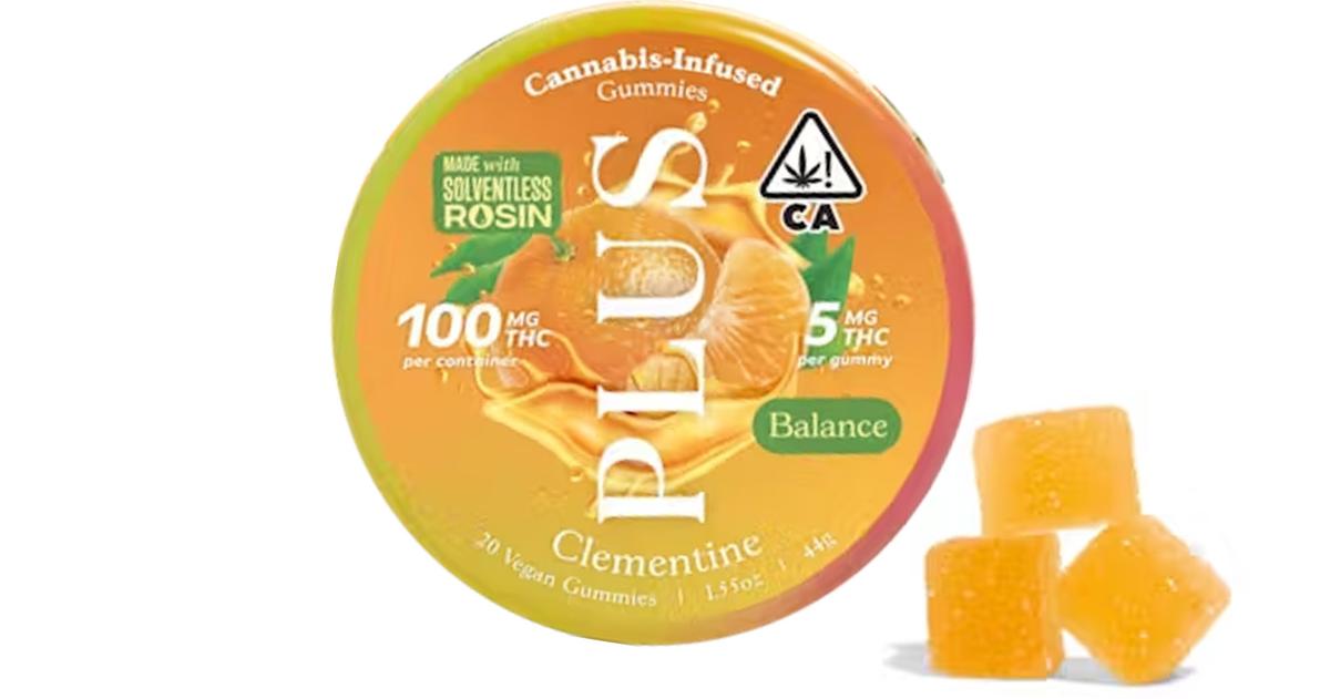 Clementine Balance Solventless Rosin Gummies