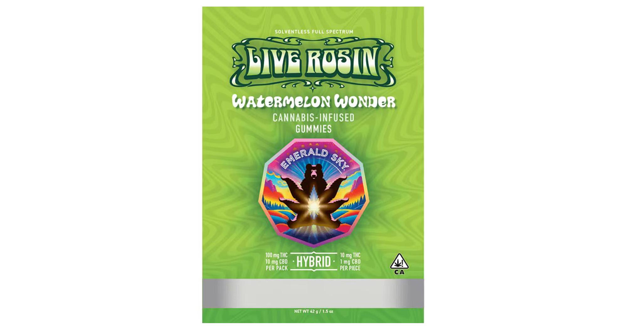 Watermelon Wonder 10:1 THC:CBD Live Rosin Gummies