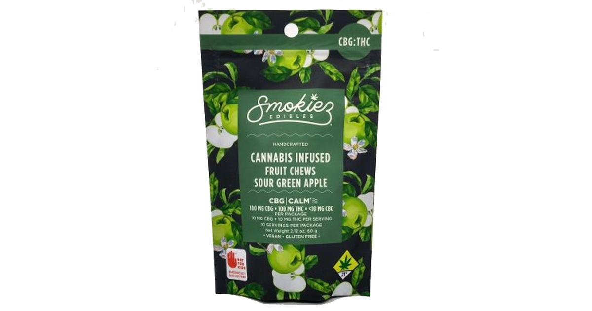 Sour Green Apple 1:1 THC:CBG Fruit Chews