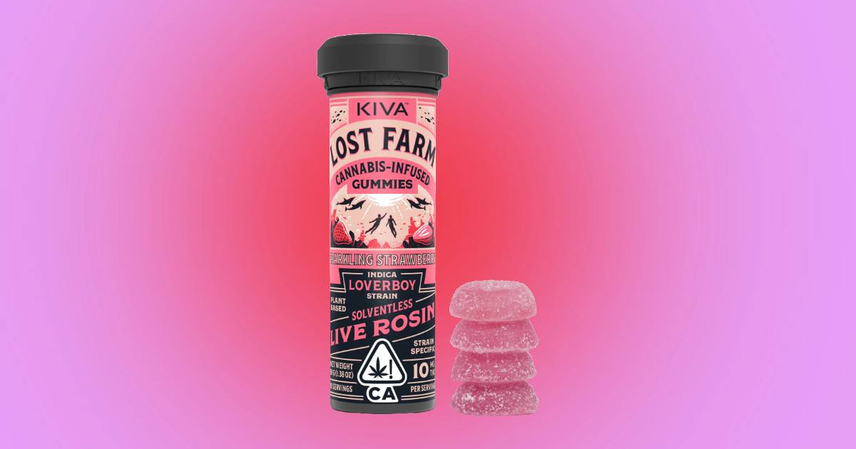 Lost Farm Sparkling Strawberry Loverboy Live Rosin Gummies