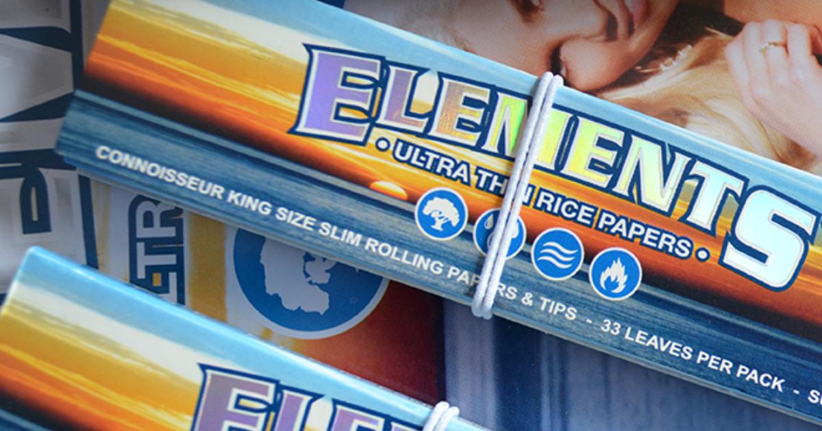 King Size Slim Ultra Thin Rice Papers - Elements