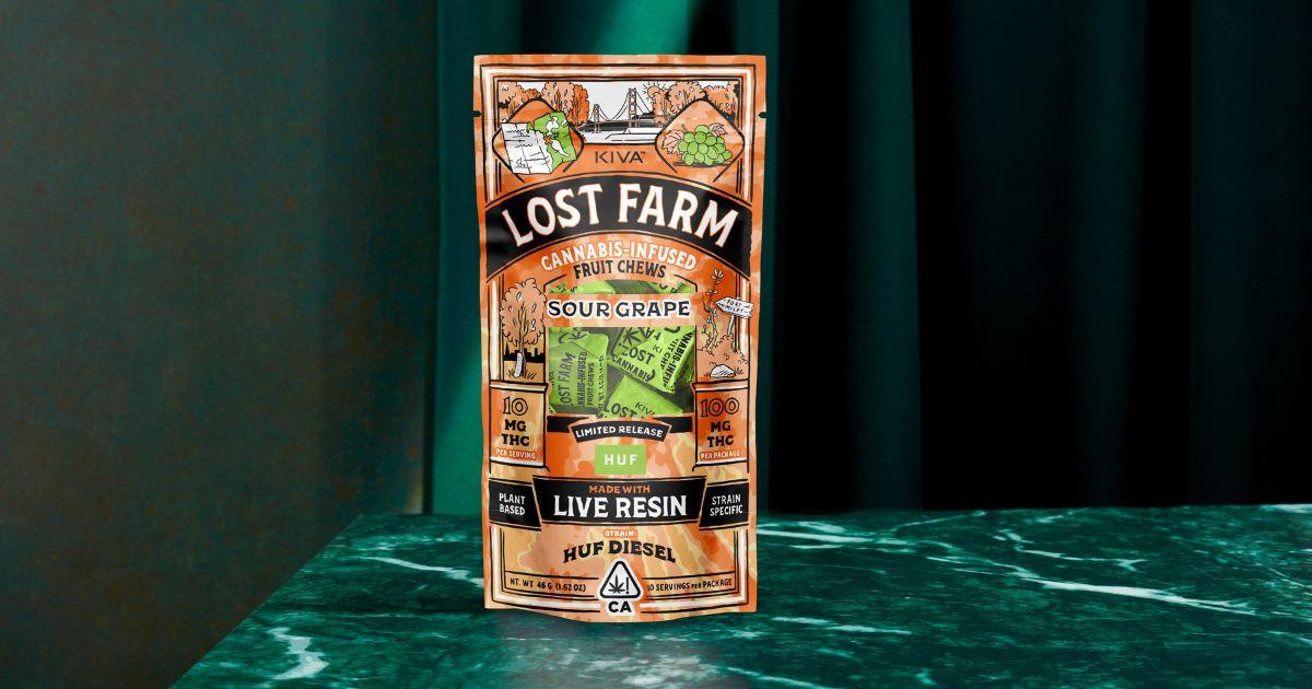 Sour Grape Sour Diesel Live Resin Fruit Chews - Lost Farm