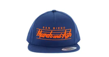 Navy Hat Orange Lined Logo