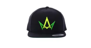 Black Hat Neon Green Crown Logo