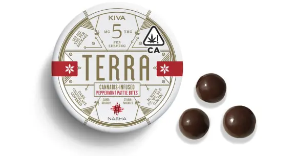 Terra - Dark Chocolate Peppermint Pattie Bites - 100mg