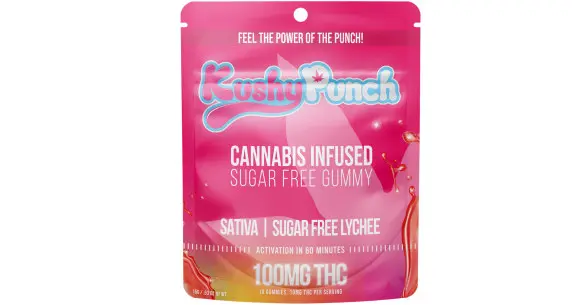 Kushy Punch - Original Lychee Sugar Free Gummy - 100mg