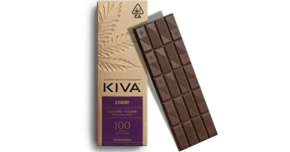 Kiva - Blackberry Dark Chocolate Bar - 100mg