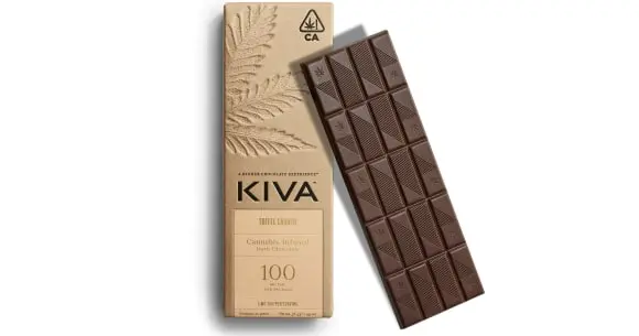 Kiva - Toffee Crunch Dark Chocolate Bar - 100mg