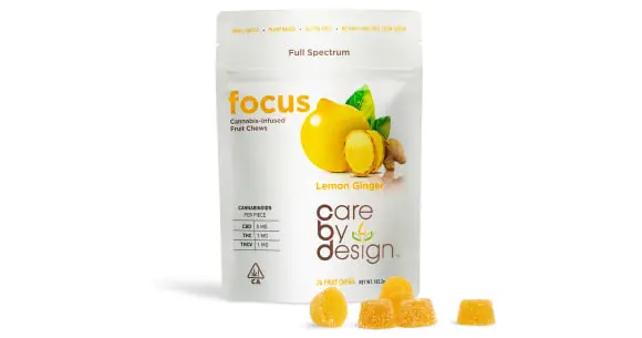 Care By Design - Lemon Ginger Focus Gummies - 168mg
