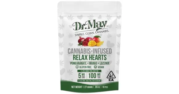 Dr. May - Pomegranate Mango Relax 1:20 THC Hearts - 105mg