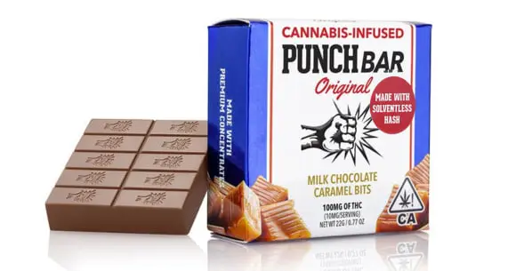 Punch Edibles - Milk Chocolate Caramel Bits Solventless Bar - 100mg