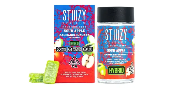 Stiiizy - Sour Apple Nano Enhanced Gummies - 100mg