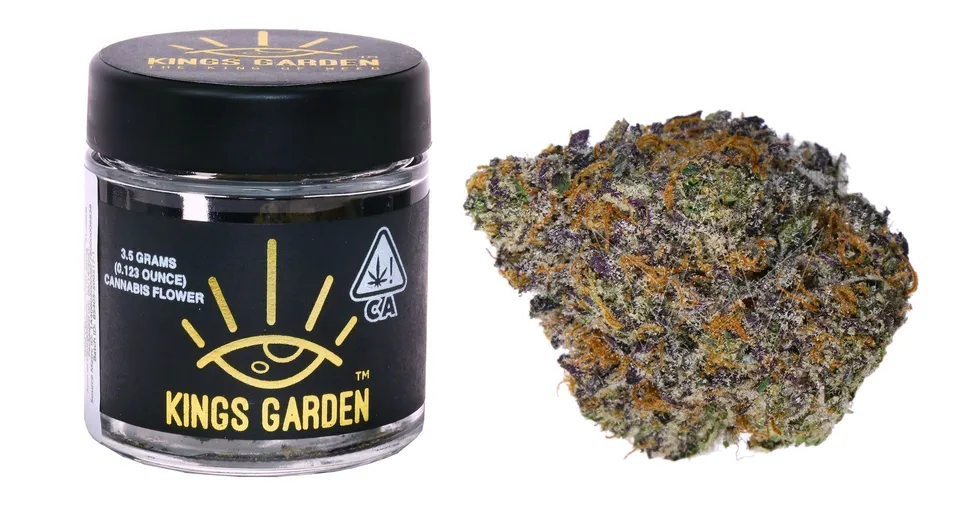 Black cannabis jar labeled