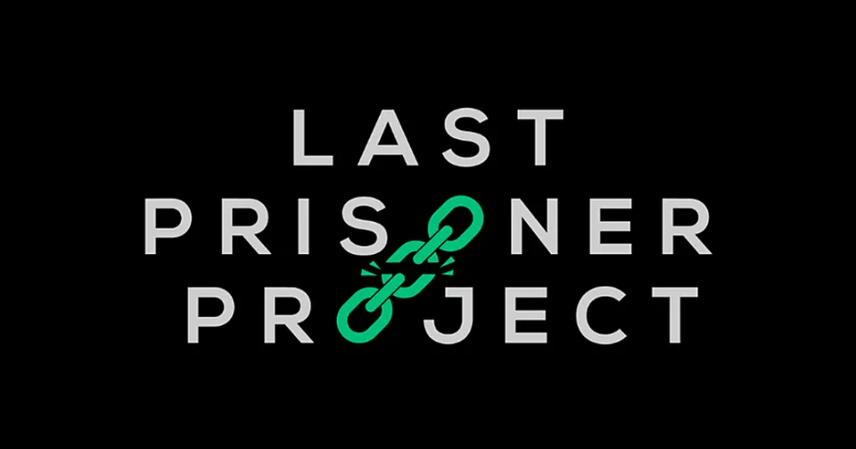 Logo reading “LAST PRISONER PROJECT” in white text on a black background, with a green chain link graphic across the words.