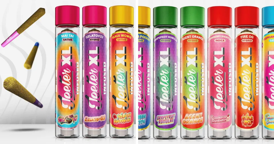 Colorful Lip Ice lip balm tubes in pink, yellow, green, red and orange on a white background